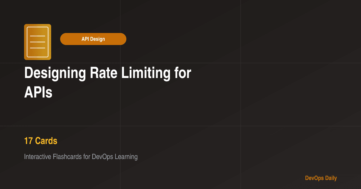 Designing Rate Limiting for APIs