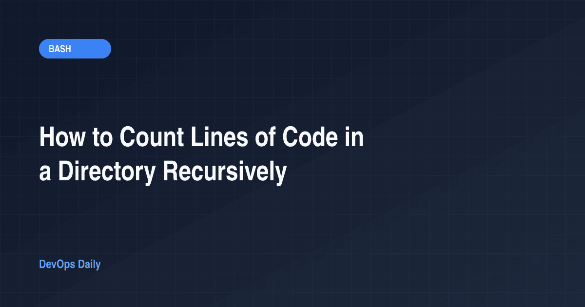 How to Count Lines of Code in a Directory Recursively